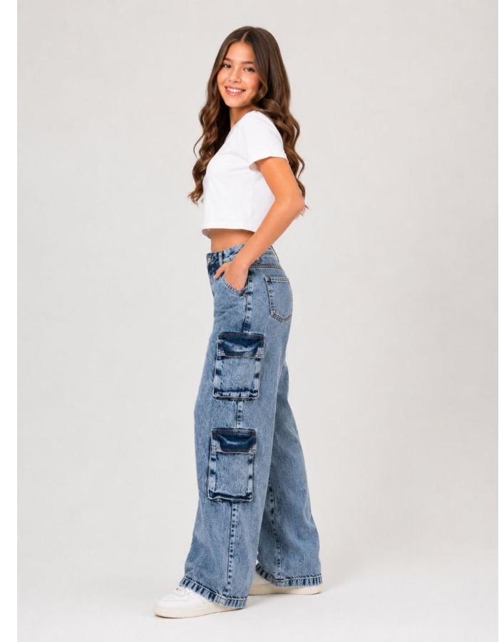 Calça cargo bolsos sofonado 