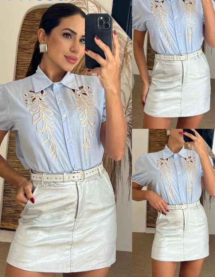 BLUSA COM BORDADO LINHO 