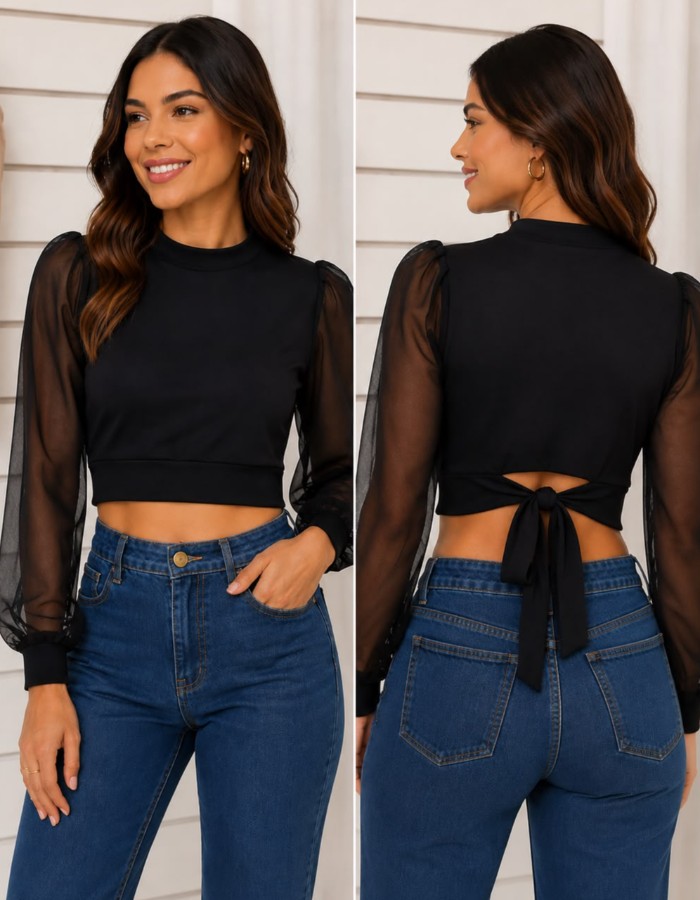 CROPPED PRETO