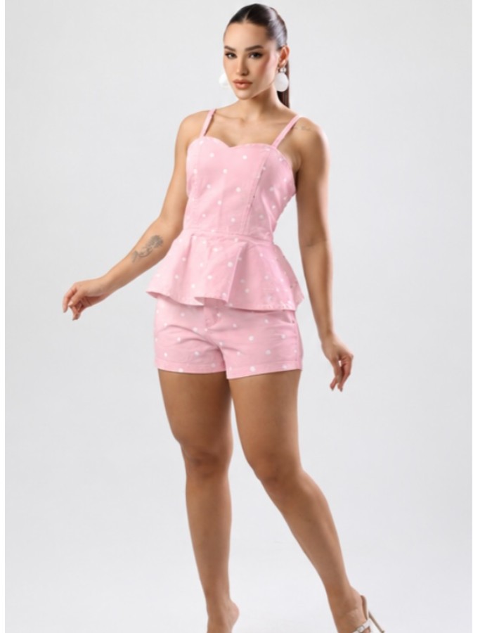 short dots poá rosa