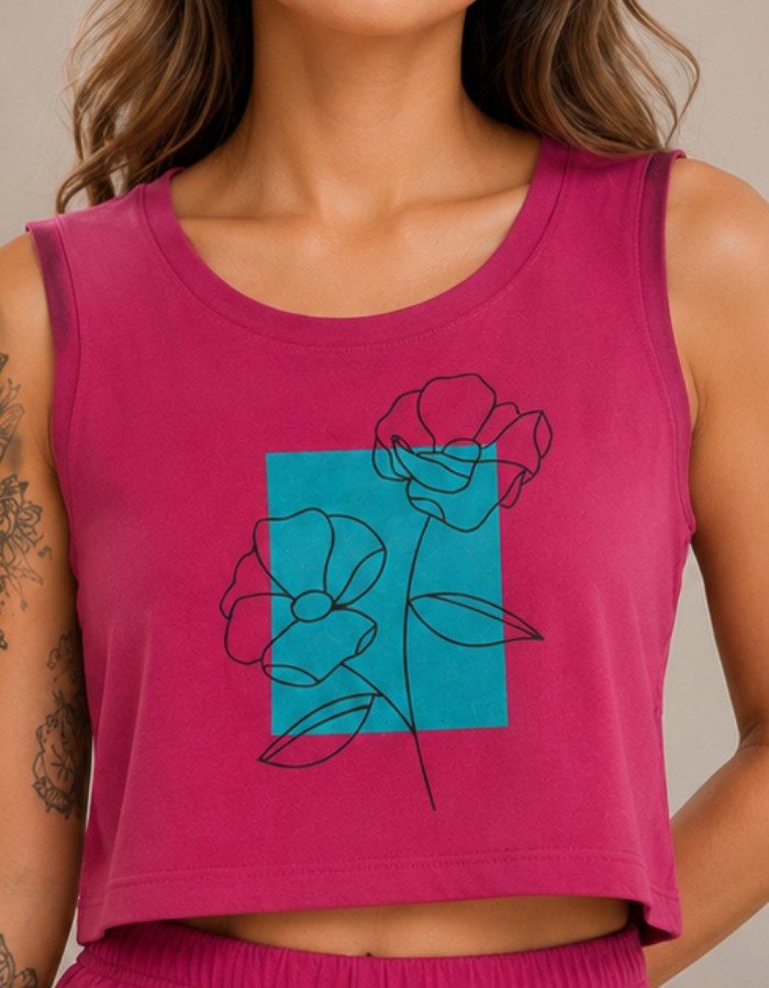 APENAS CROPPED REGATA- FLORES