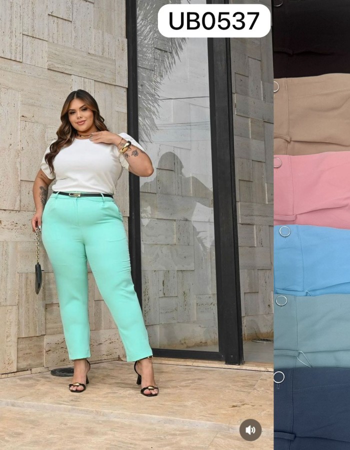 CALÇA ALFAIATARIA PLUS SIZE SEM CINTO