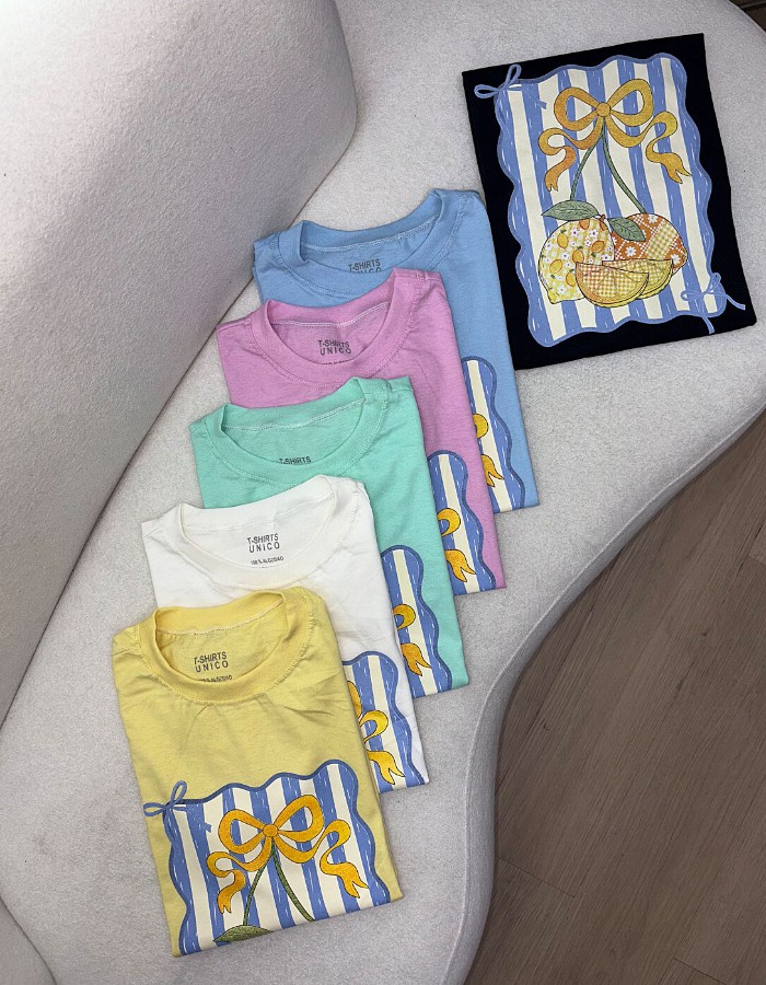 T-SHIRT DE ALGODÃO LARANJAS