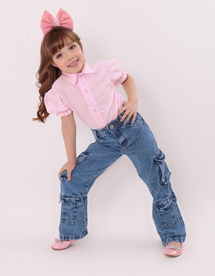 CALÇA JEANS INFANTIL DESGRADEADA