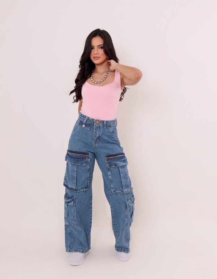 CALÇA JEANS DESGRADEADA