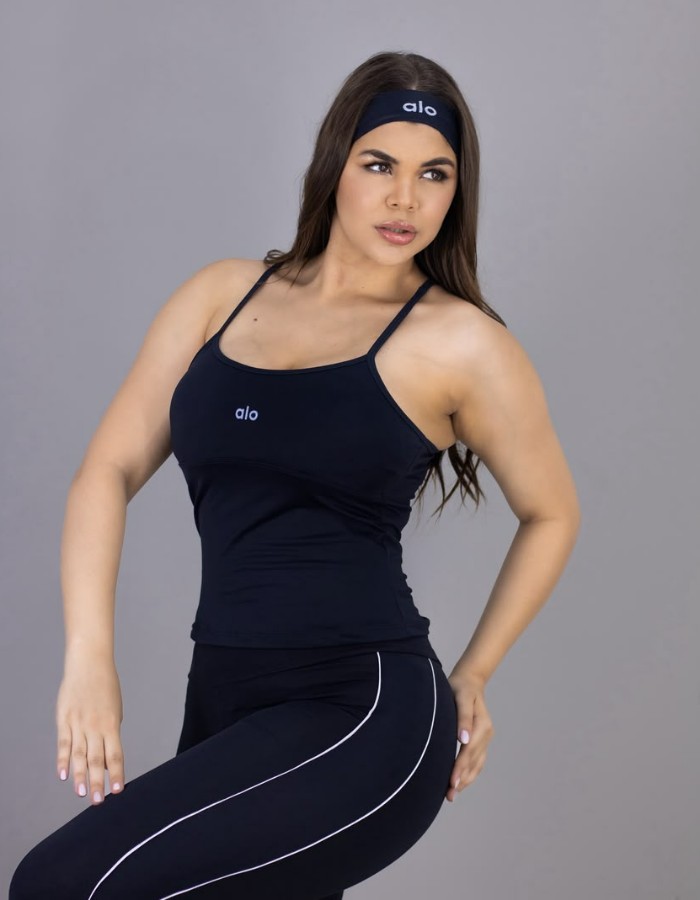 BLUSA ALÇA HELENA ALO COM REGULAGEM + FAIXA DE CABELO