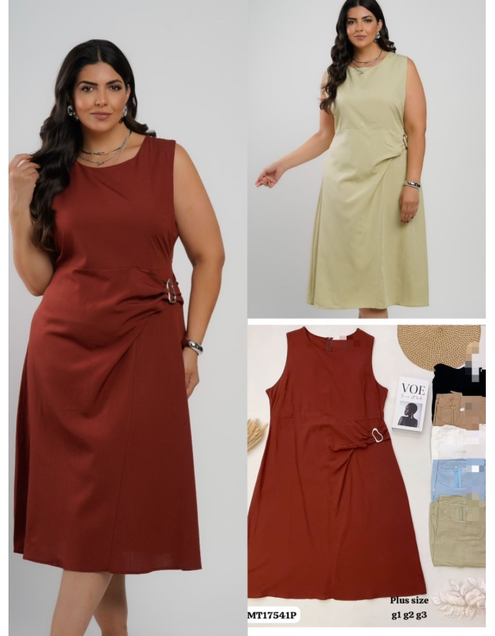 Vestido mídi plus 