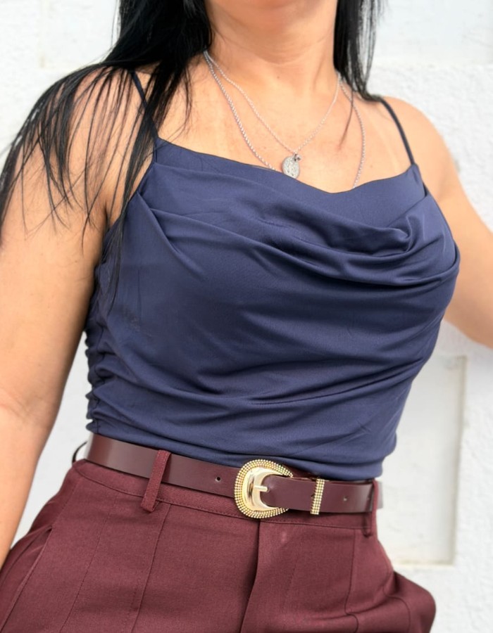 CROPPED TECIDO COM ELASTANO 