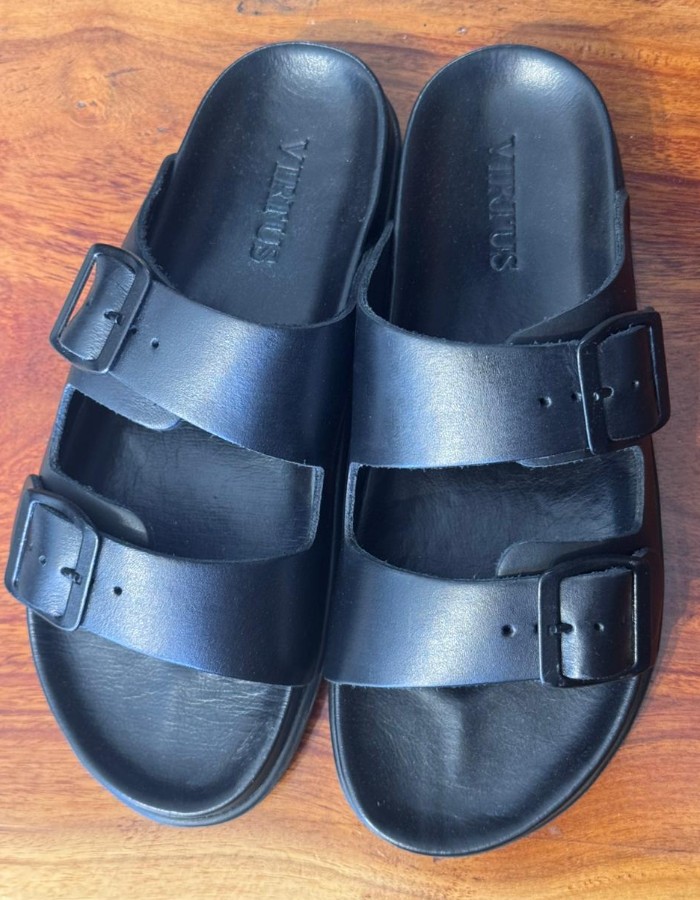 Produto sandalia-ajustavel-100-couro-preto 3
