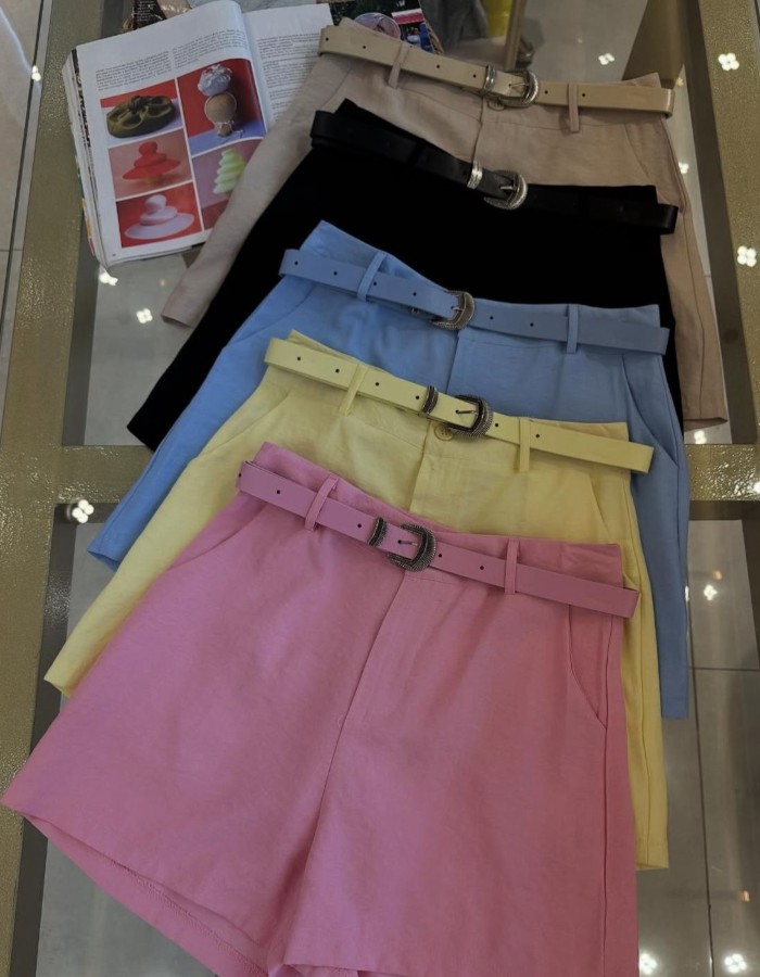SHORT ALFAIATARIA C/ CINTO