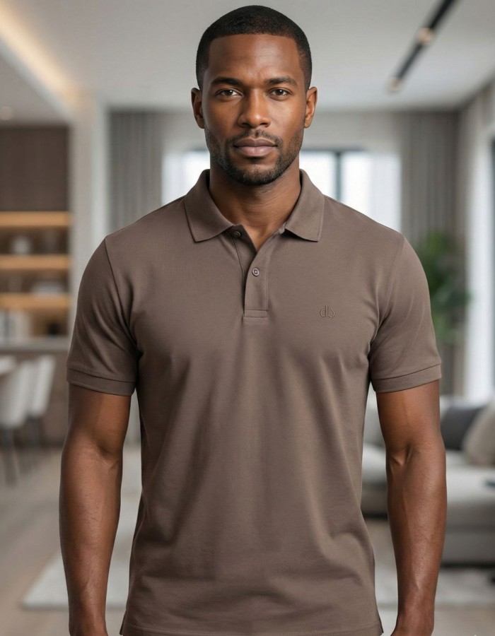 CAMISA POLO - MARROM