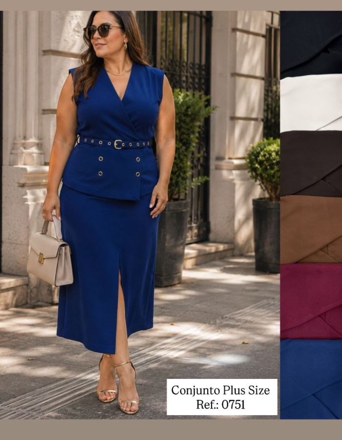 CONJUNTO PLUS SIZE ROSANE 
