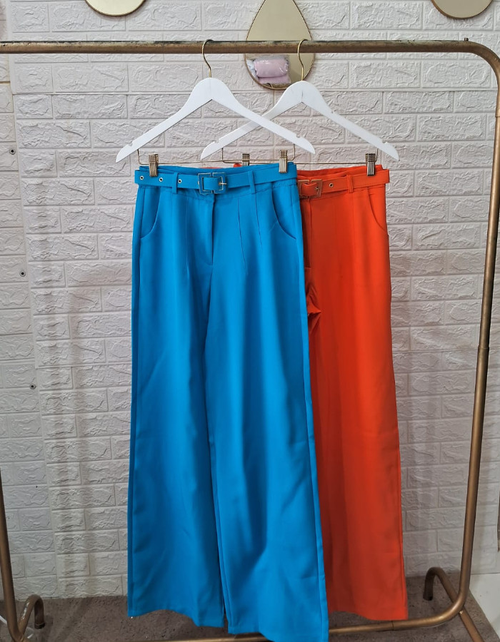 CALÇA  ALFAIATARIA PANTALONA COM CINTO 