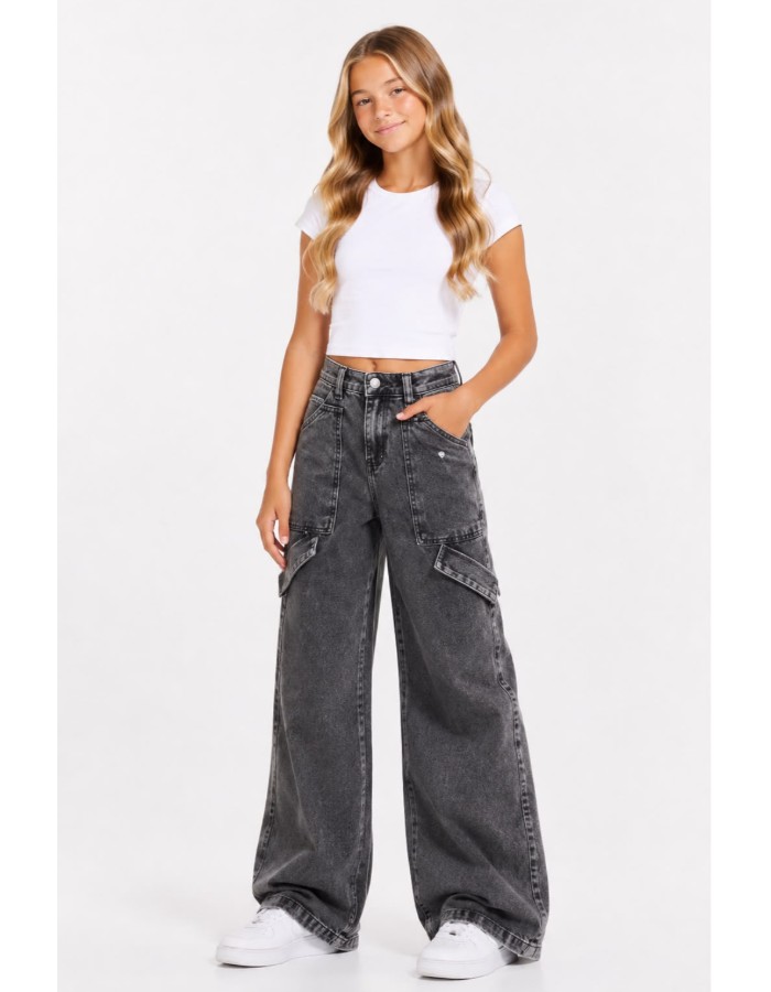 CALÇA CARGO DETALHE DE TIRA ABAIXO DO BOLSO FACA