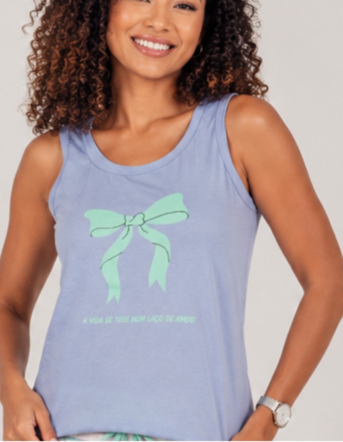 APENAS BLUSA REGATA-LAÇO
