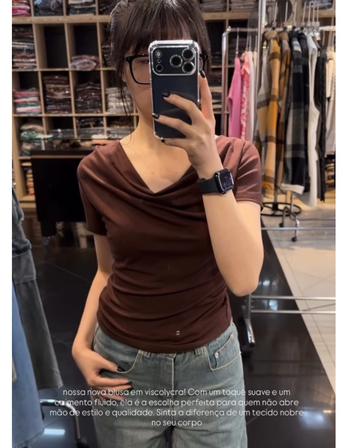 Blusa degage Mikaele 