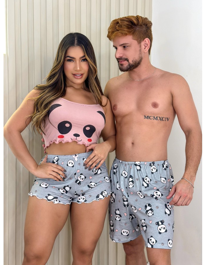 KIT casal panda rosa