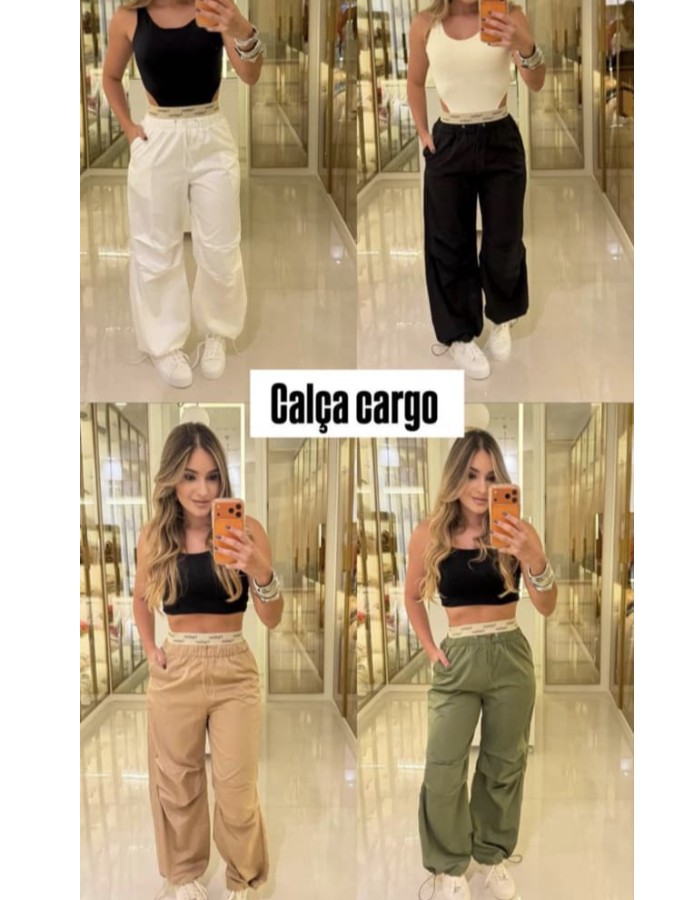 CALÇA CARGO COM COS 