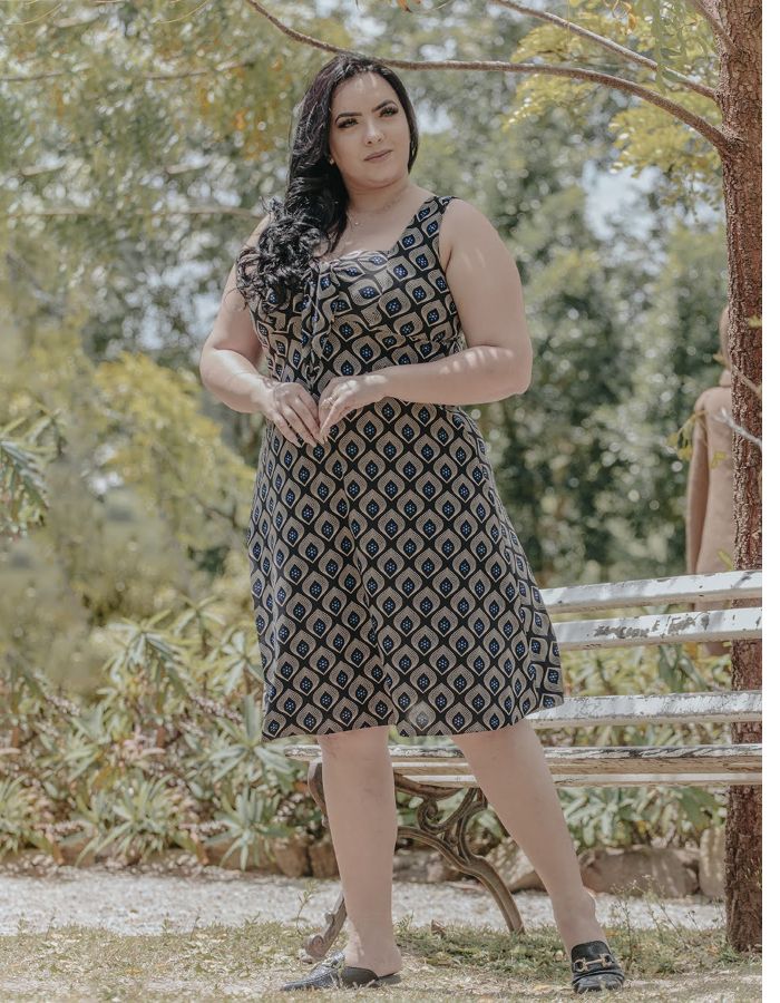 VESTIDO CURTO COM LAÇO - TAM G