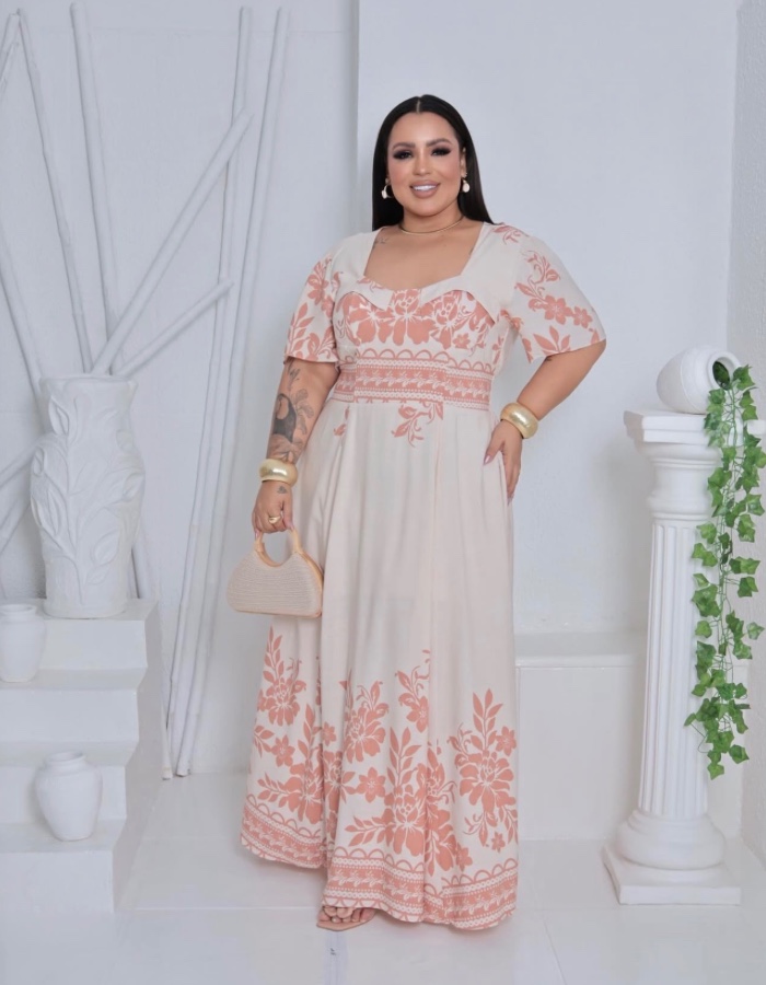 VESTIDO PLUS ESTAMPADO