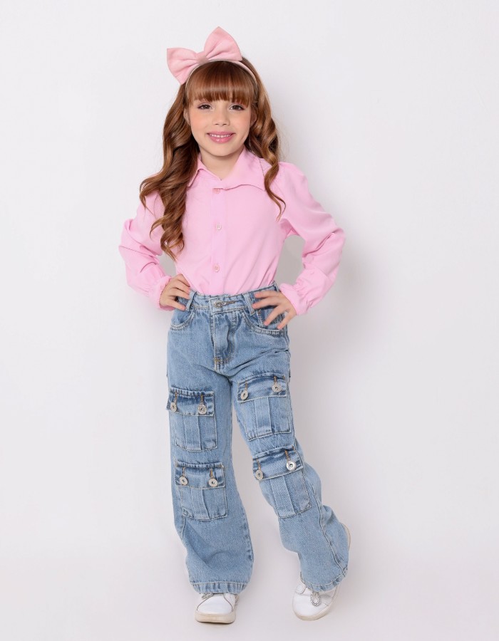 CALÇA JEANS INFANTIL DESGRADEADA