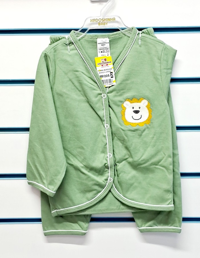 PIJAMA MANGA LONGA BORDADO KADOSH