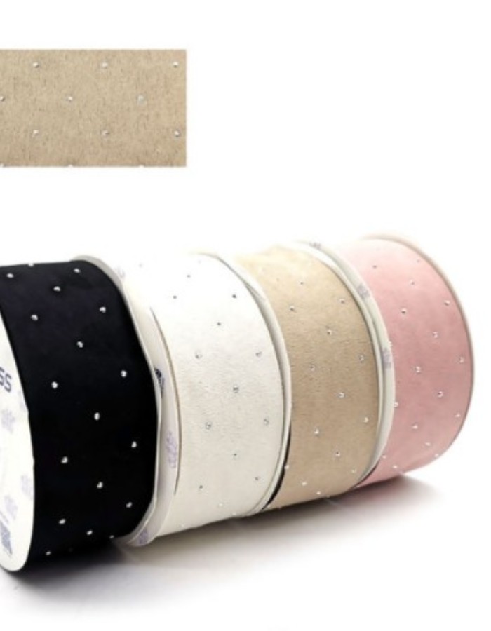 FITA TRABALHADA STRASS 38MM - ROLO C/ 10M