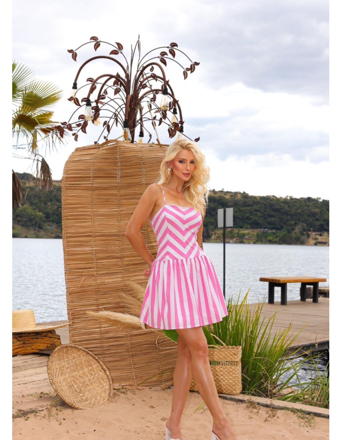 vestido listras