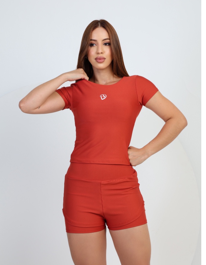 Conjunto babylook e short duplo 