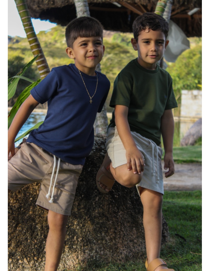 Camisa Texturizada Menegotti Infantil e Juvenil 