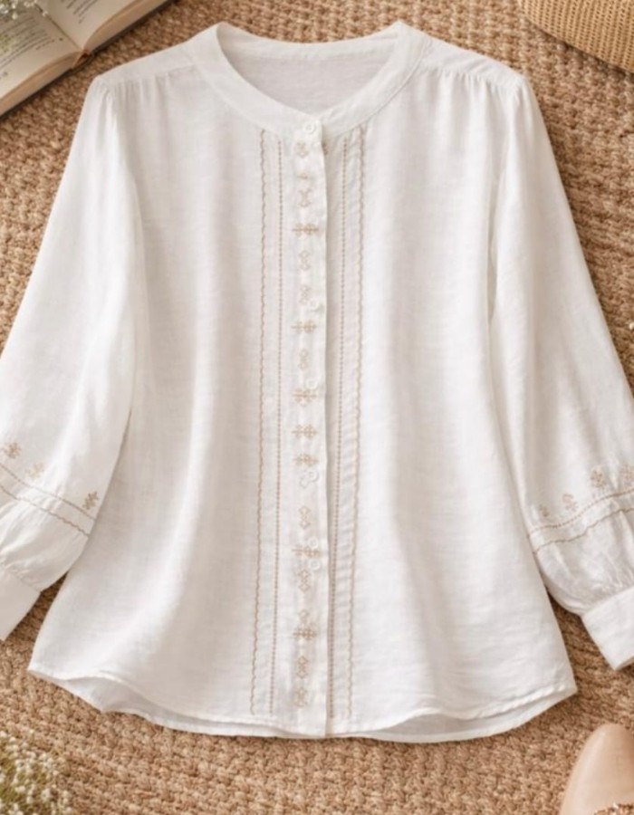 Blusa Lindací - OBS: SÓ MUDA A COR DO BORDADO, TODAS BRANCA