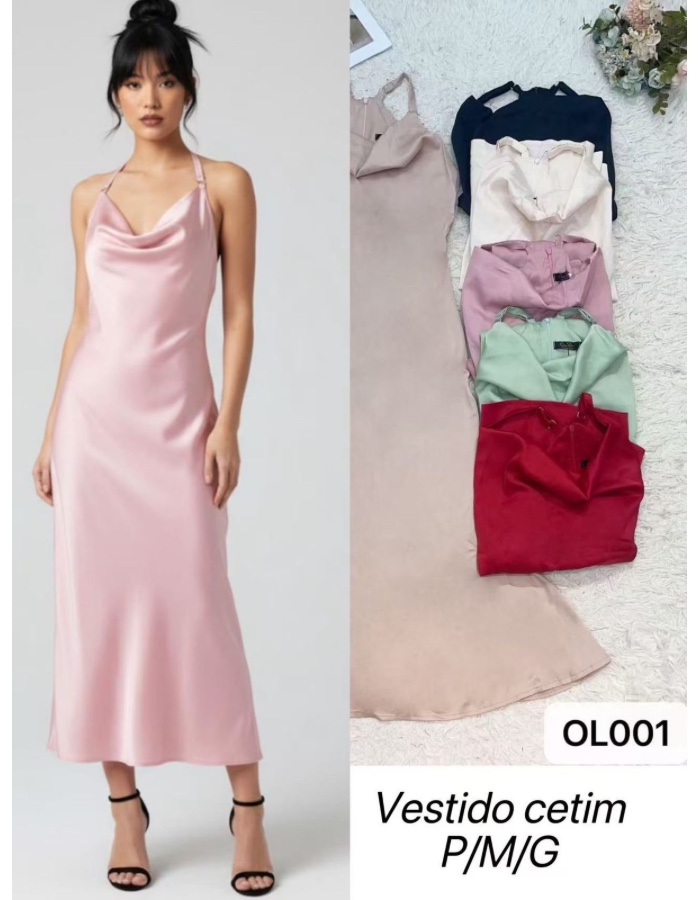 Vestido cetim Ana 