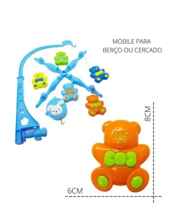 Mobile musical ursinho com 5 peças 