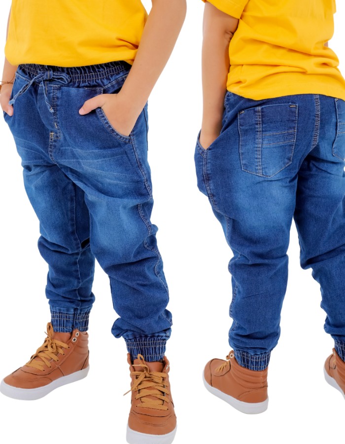 CALÇA JOGGER JEANS 4,6,8 ANOS