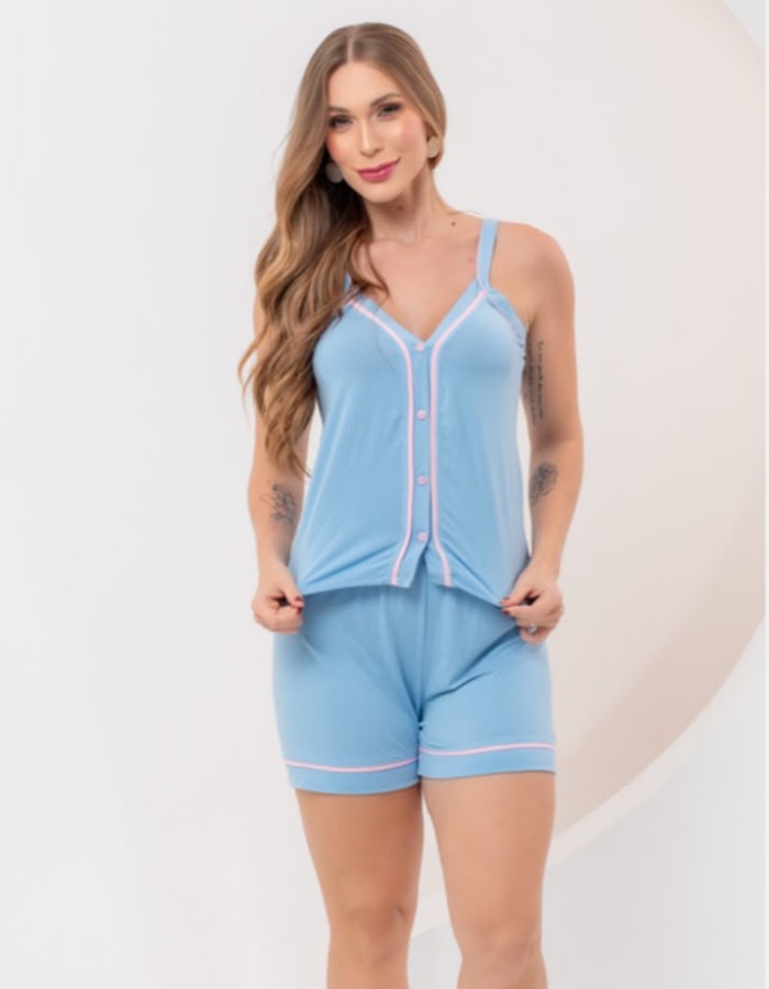 PIJAMA AMERICANO ALÇA LUNA REF:0074    1604