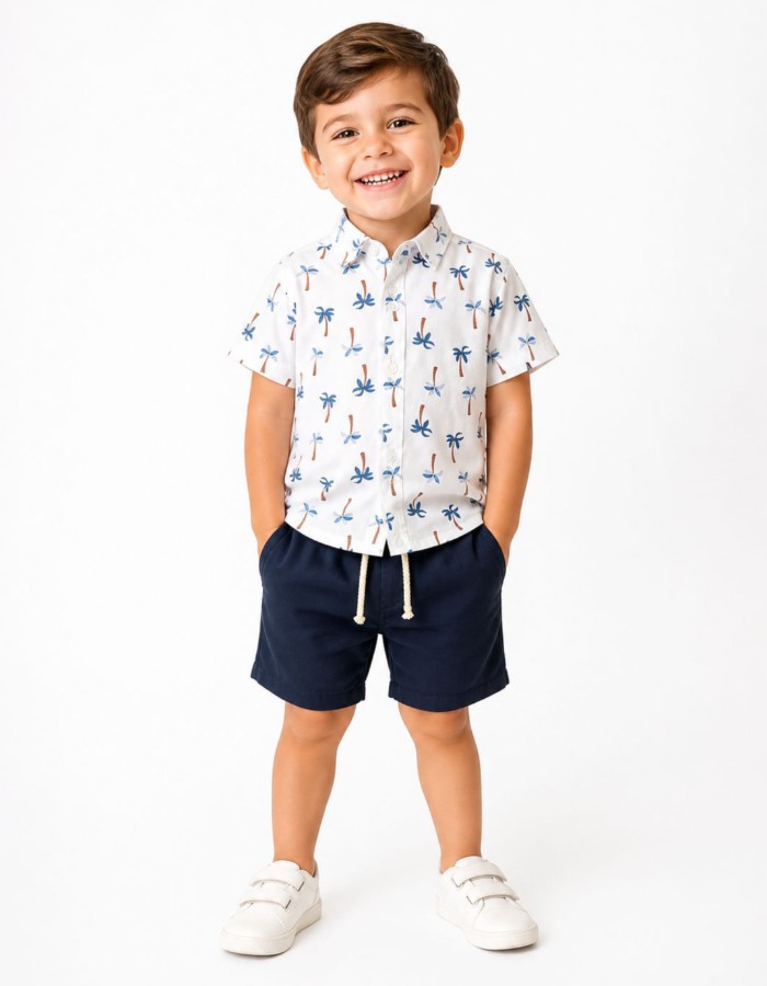 CONJUNTO LINHO ESTAMPADO MENINO