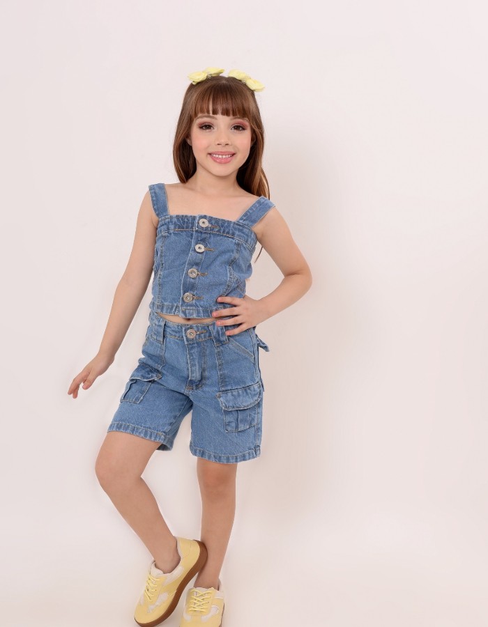 CONJUNTO JEANS INFANTIL DESGRADEADO
