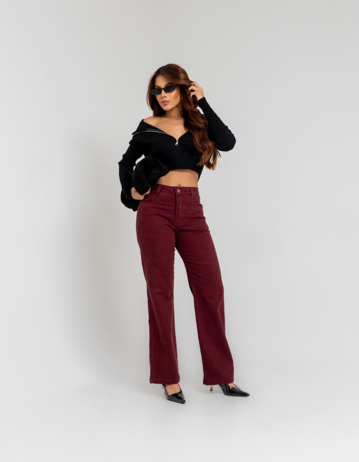 CALÇA WIDE LEG 100% ALG COLLOR