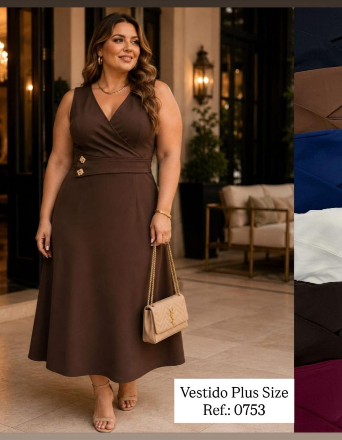 VESTIDO PLUS SIZE CARLA 