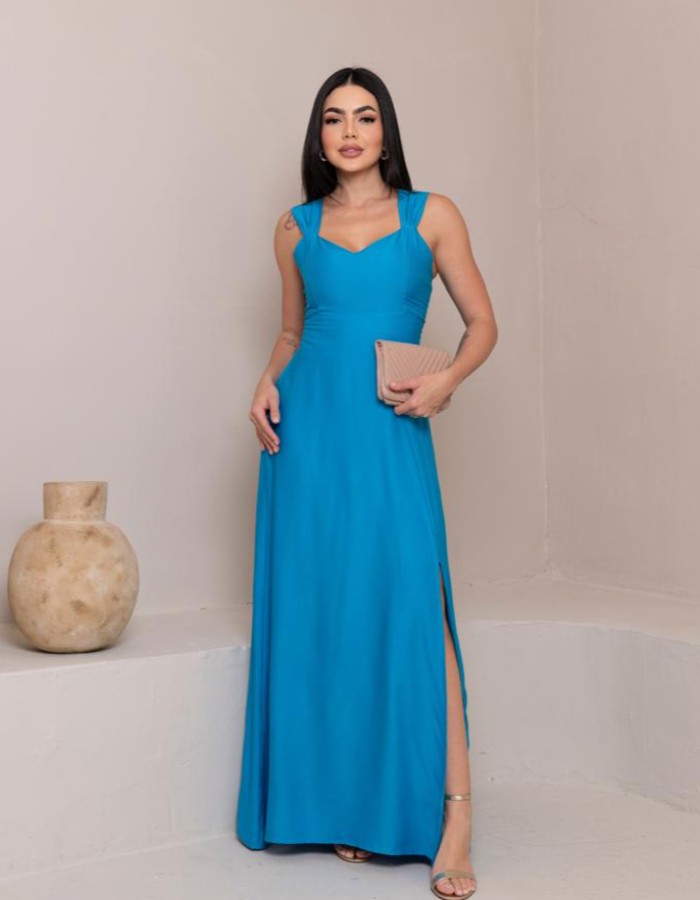 VESTIDO LONGO LISO 