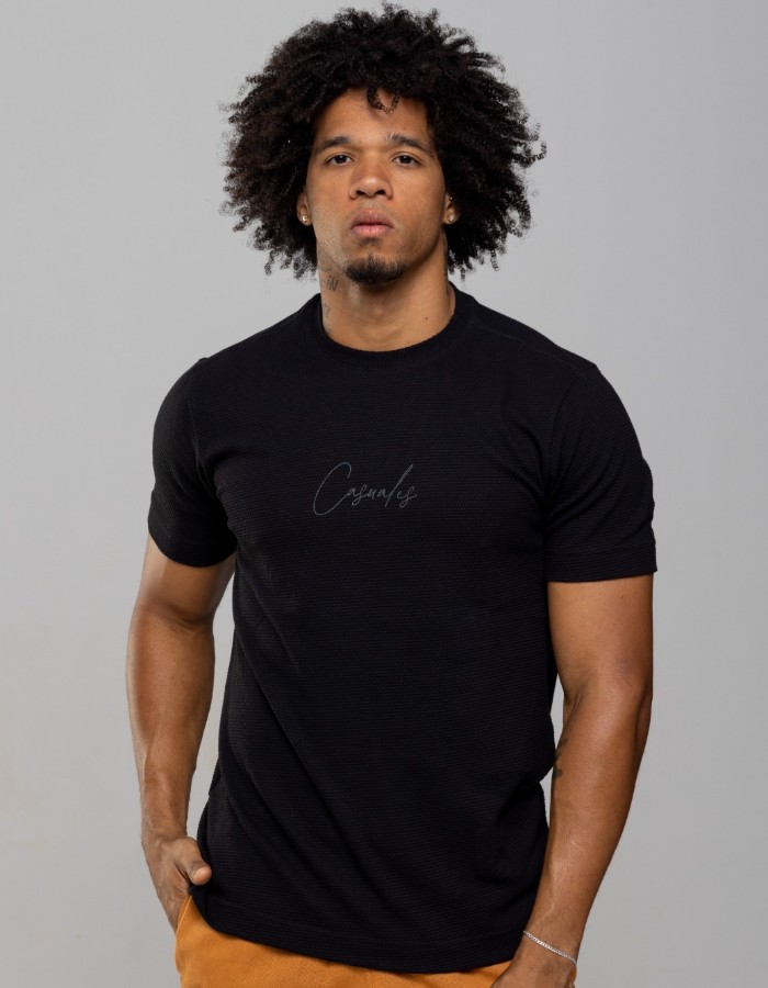 CAMISA TEXTURIZADA - LOGO CENTRAL CASUALES