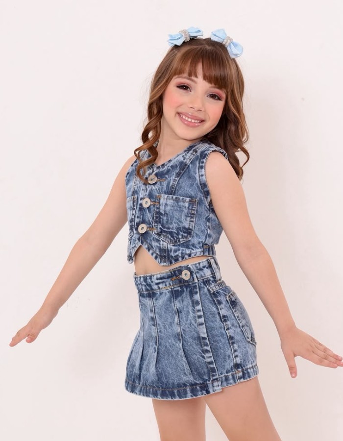 CONJUNTO JEANS INFANTIL DESGRADEADO