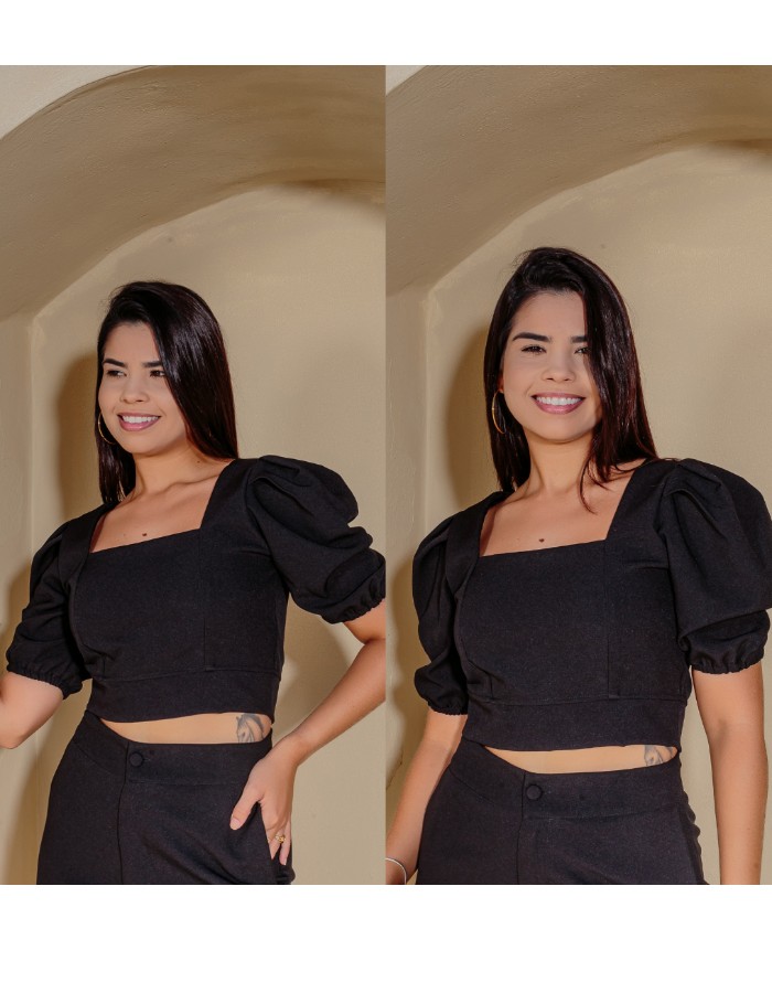 Blusa Manga  Bufante 