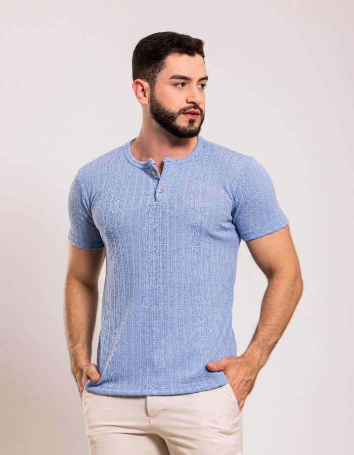 Camisa Henley Tricô M/C (R:1-A lateral)