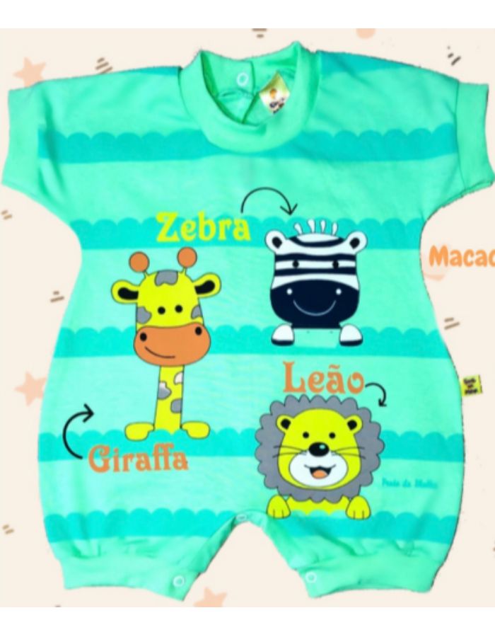 MACACÃO ESTAMPADO C/ MANGA SILK SCREEN MASCULINO E FEMININO FRUTO DA MALHA