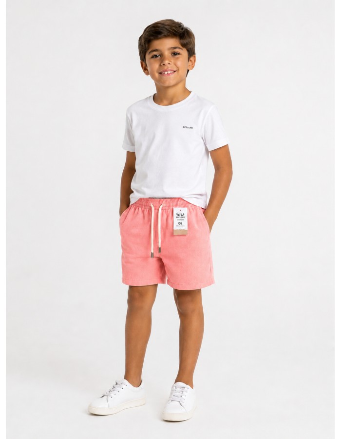 SHORT MAURICINHO DE LINHO GOIABA