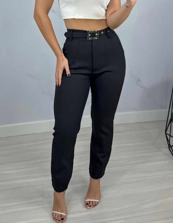 CALÇA ALFAIATARIA C/ CINTO H COR DA PERÇA 