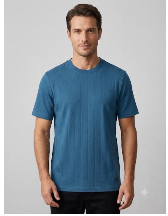 CAMISA T - SHIRT TEXTURIZADA - SUEDINE MILANO