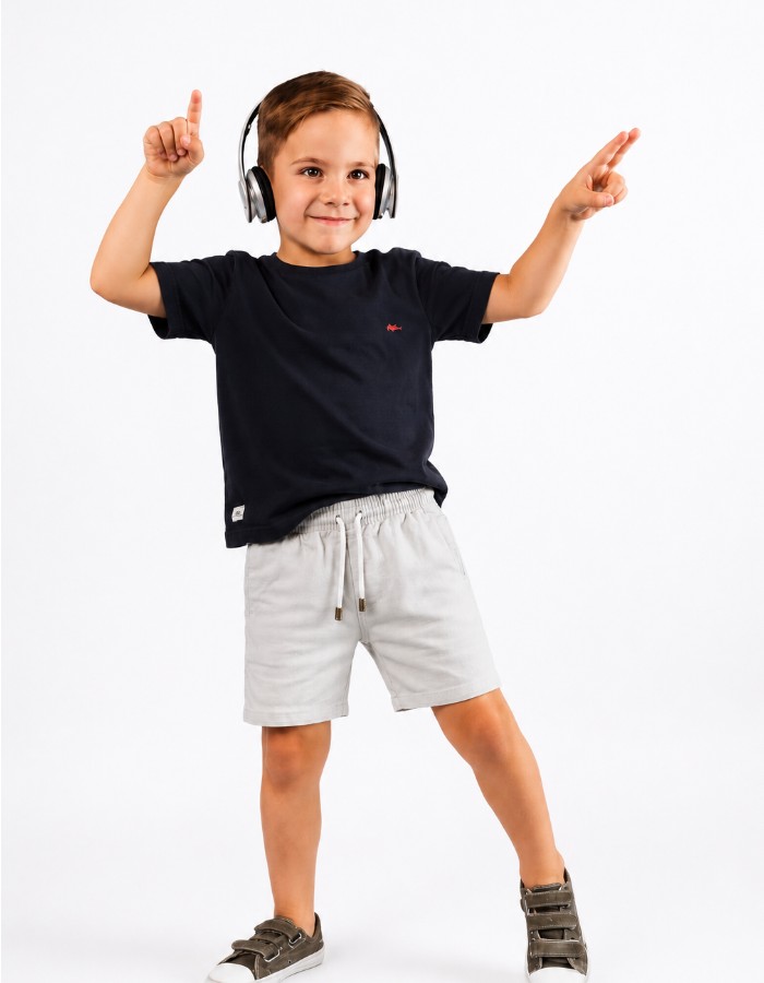 SHORT MAURICINHO BRIM COM ELASTANO CINZA