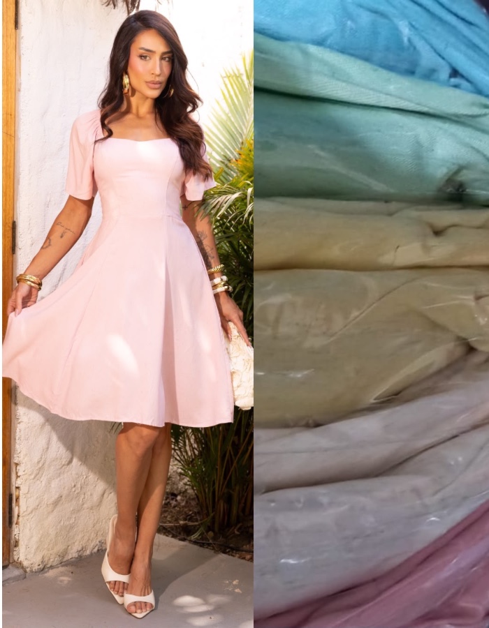 VESTIDO CURTO LISO 